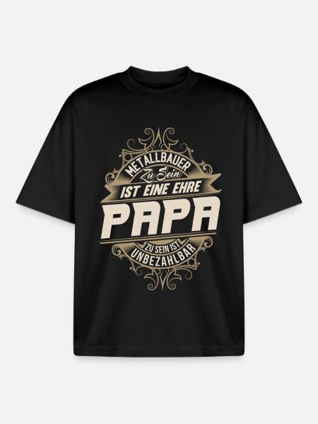 Metalworker Dad - Boxy Heavyweight Unisex Organic T-Shirt by Stanley/Stella - black