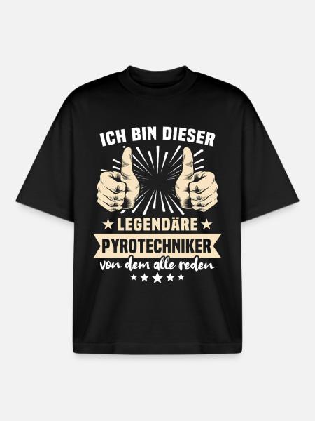 Pyrotechnician sayings - Boxy Heavyweight Unisex Organic T-Shirt by Stanley/Stella - black