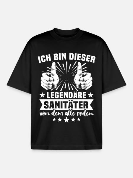 Paramedic Legend - Boxy Heavyweight Unisex Organic T-Shirt by Stanley/Stella - black
