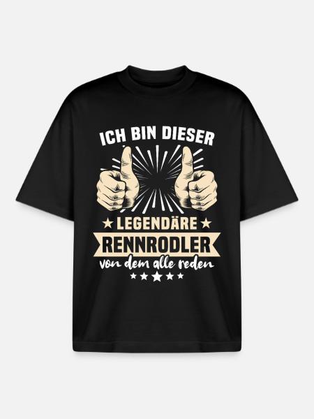 Dictons de luge - T-shirt unisexe boxy épais biologique Stanley/Stella - noir