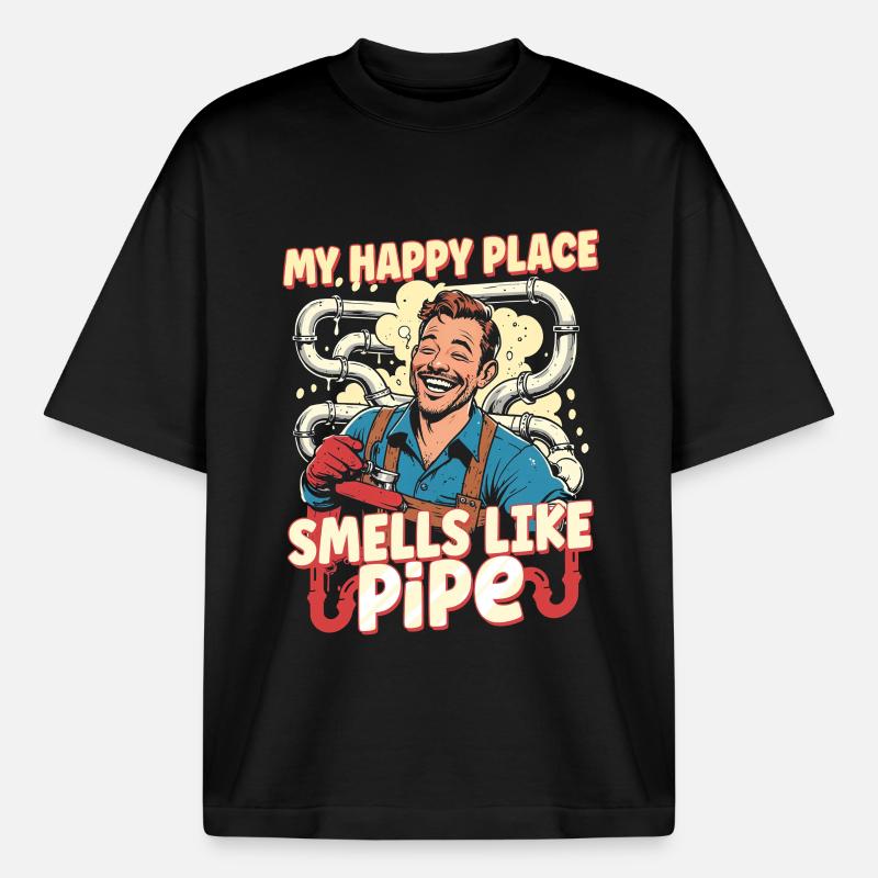 Pipe Layer Pipeline Builder - Heavyweight Boxy Unisex T-Shirt by Stanley/Stella - black