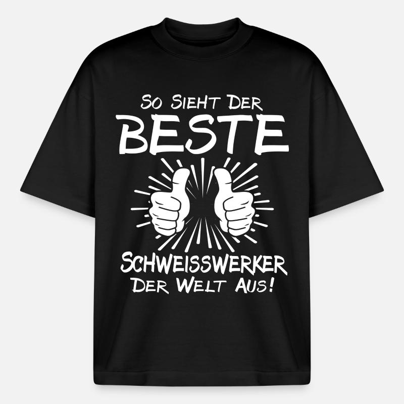 Bester Schweisswerker - Boxy Heavyweight Unisex Organic T-Shirt von Stanley/Stella - Schwarz
