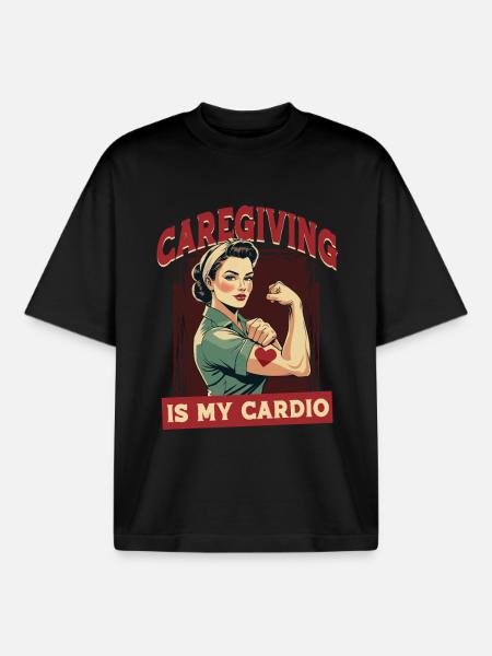 Nurse, geriatric care - Boxy Heavyweight Unisex Organic T-Shirt by Stanley/Stella - black