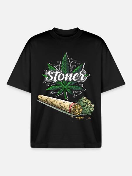 Stoner - Boxy Heavyweight Unisex Organic T-Shirt by Stanley/Stella - black