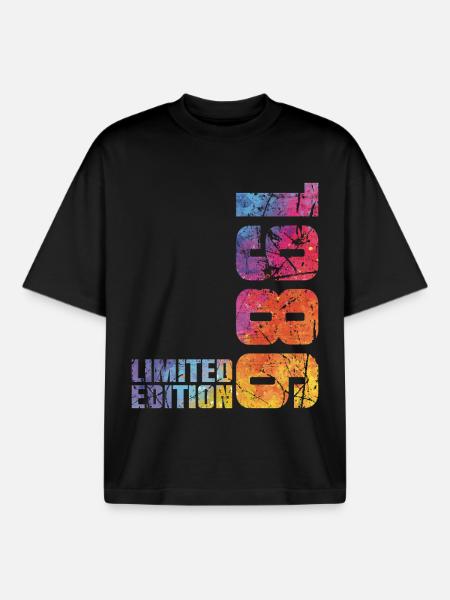 40-års jubilæum Mand Kvinde 40 år 1986 Gave - Stanley/Stella unisex boxy heavyweight T-shirt økologisk - sort
