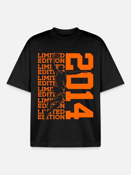 ÉDITION LIMITÉE 2014 BASKETBALL 12E ANNIVERSAIRE - T-shirt unisexe boxy épais biologique Stanley/Stella - noir