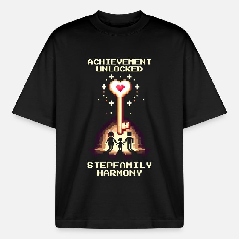 Patchwork-Harmonie freigeschaltet | Patchwork - Boxy Heavyweight Unisex Organic T-Shirt von Stanley/Stella - Schwarz