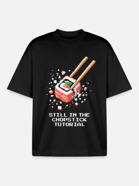 Noch im Stäbchen-Tutorial | Sushi Anfänger - Boxy Heavyweight Unisex Organic T-Shirt von Stanley/Stella - Schwarz