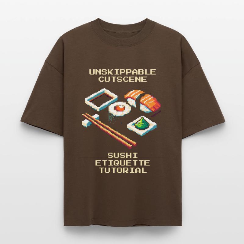 Unskipbare Cutscene | Sushi-Knigge Tutorial Boxy Heavyweight Unisex Organic T-Shirt von Stanley/Stella