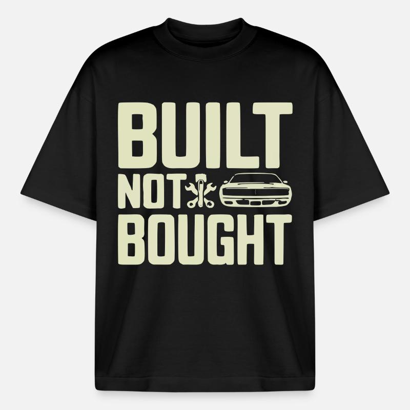 Built Not Bought Schrauber Statement - Boxy Heavyweight Unisex Organic T-Shirt von Stanley/Stella - Schwarz