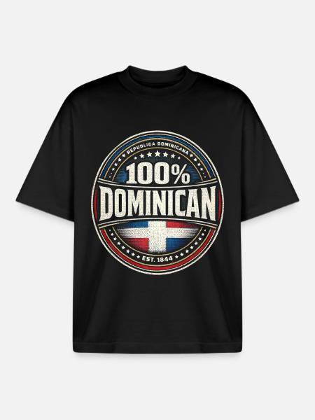 Dominican - Boxy Heavyweight Unisex Organic T-Shirt by Stanley/Stella - black