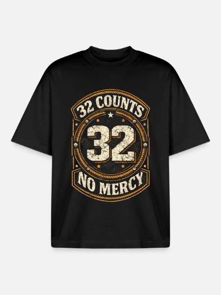 Line Dancer 32 temps - T-shirt unisexe boxy épais biologique Stanley/Stella - noir