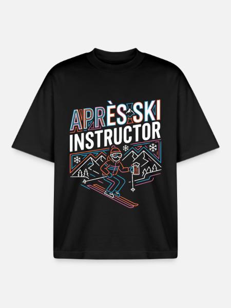 Apres ski instructor - Boxy Heavyweight Unisex Organic T-Shirt von Stanley/Stella - Schwarz