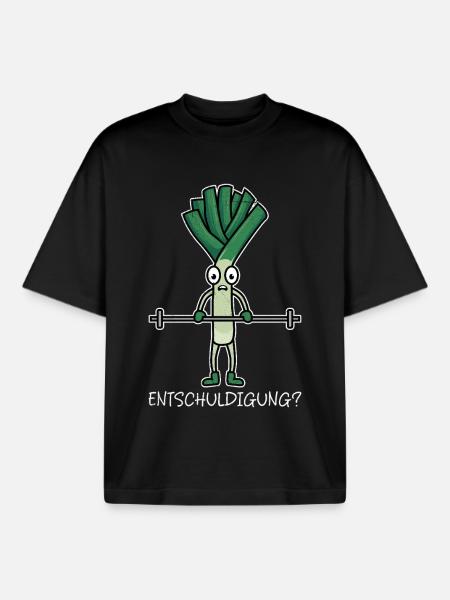 Weightlifters SORRY Funny - Boxy Heavyweight Unisex Organic T-Shirt by Stanley/Stella - black