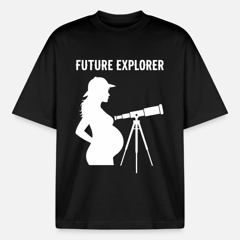 Future Explorer - Next Generation Space - Boxy Heavyweight Unisex Organic T-Shirt by Stanley/Stella - black