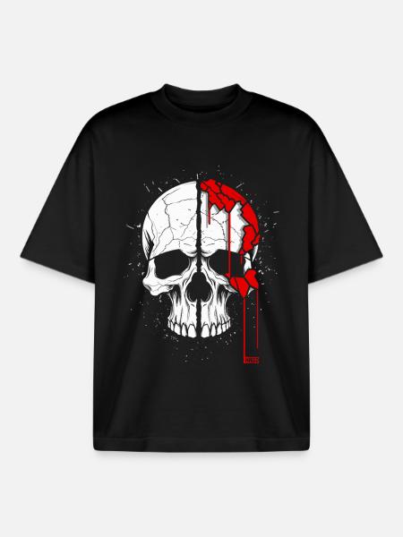 Crâne à effet cool - T-shirt unisexe boxy épais biologique Stanley/Stella - noir