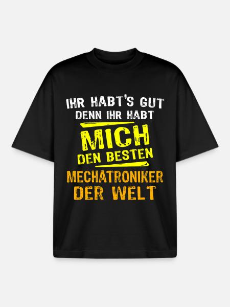 Mechatronics Technician Gift - Boxy Heavyweight Unisex Organic T-Shirt by Stanley/Stella - black
