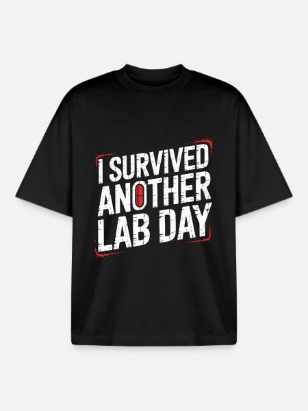Pharmacist Student I Survived Another Medicine - Boxy Heavyweight Unisex Organic T-Shirt by Stanley/Stella - black