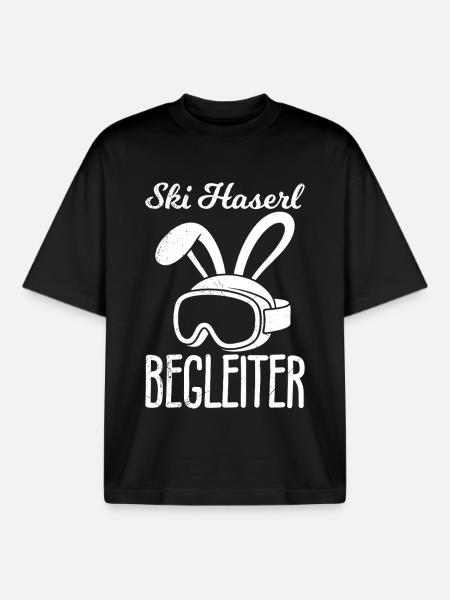 Après APRES-SKI BUNNY AIDANT DRÔLE - T-shirt unisexe boxy épais biologique Stanley/Stella - noir