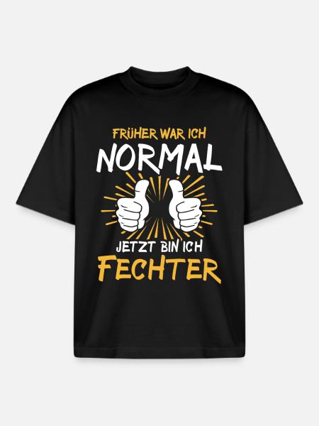 Fechter Spruch - Boxy Heavyweight Unisex Organic T-Shirt von Stanley/Stella - Schwarz