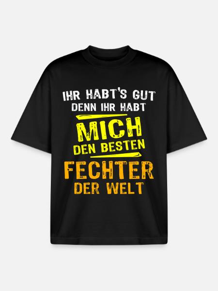 Fechter Geschenk - Boxy Heavyweight Unisex Organic T-Shirt von Stanley/Stella - Schwarz