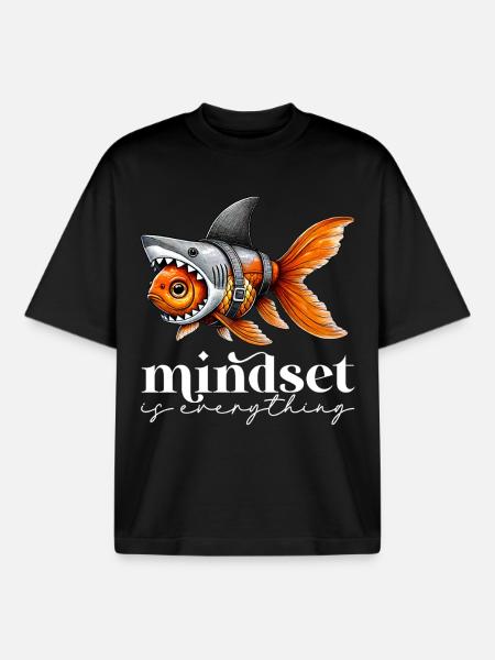 Mindset Funny Motivational Inspirational - Boxy Heavyweight Unisex Organic T-Shirt by Stanley/Stella - black