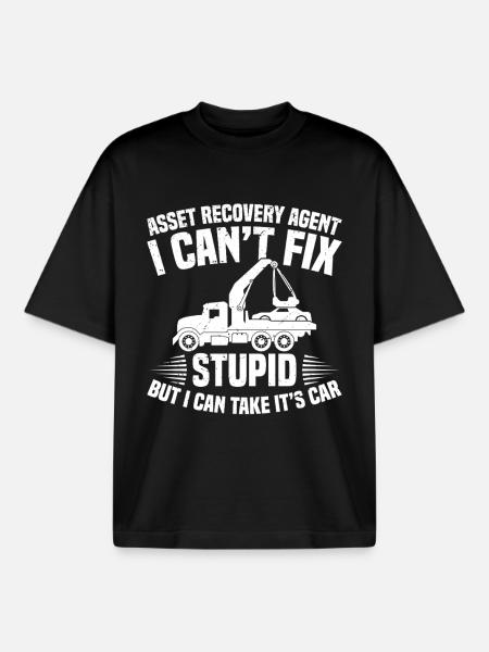  Repoman Car Recovery Vehicle Repossession Agent - Boxy Heavyweight Unisex Organic T-Shirt by Stanley/Stella - black