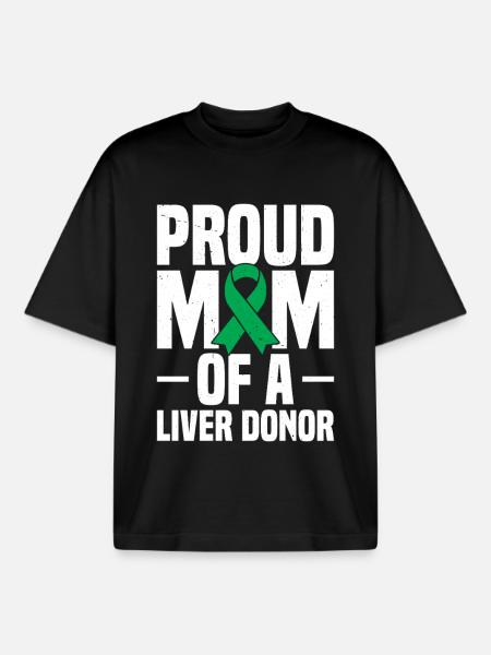 Lebertransplantationsorganspende Mutter einer Leber - Boxy Heavyweight Unisex Organic T-Shirt von Stanley/Stella - Schwarz