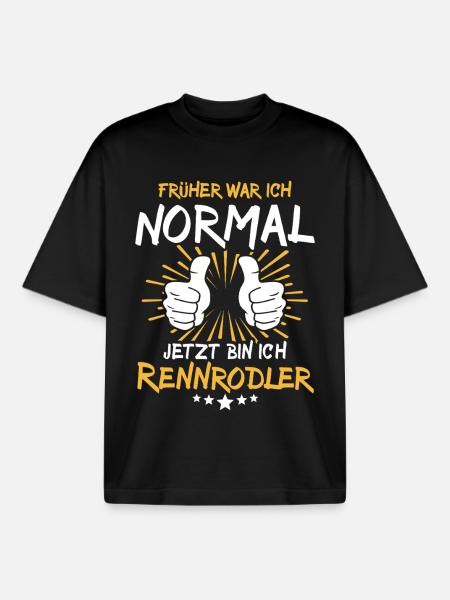 Rennrodler Spruch - Boxy Heavyweight Unisex Organic T-Shirt von Stanley/Stella - Schwarz