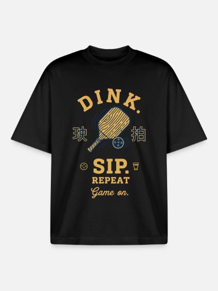 Pickleball-lustiger Pickleball-Pickleball - Boxy Heavyweight Unisex Organic T-Shirt von Stanley/Stella - Schwarz