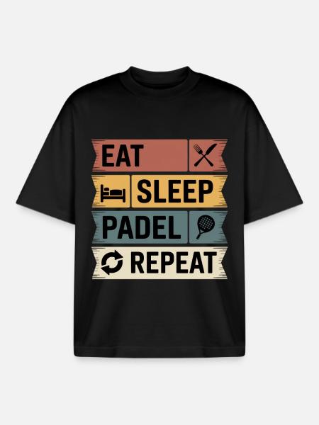 Paddle tennis - Boxy Heavyweight Unisex Organic T-Shirt by Stanley/Stella - black