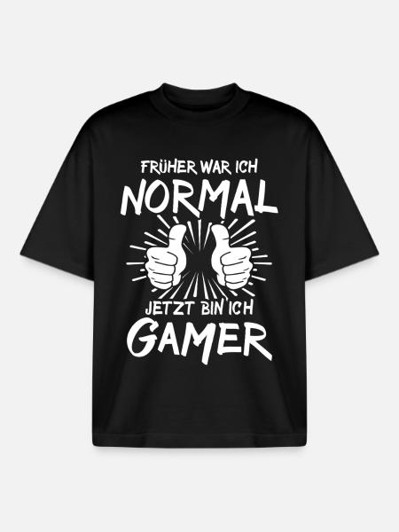 Gamer - Boxy Heavyweight Unisex Organic T-Shirt von Stanley/Stella - Schwarz
