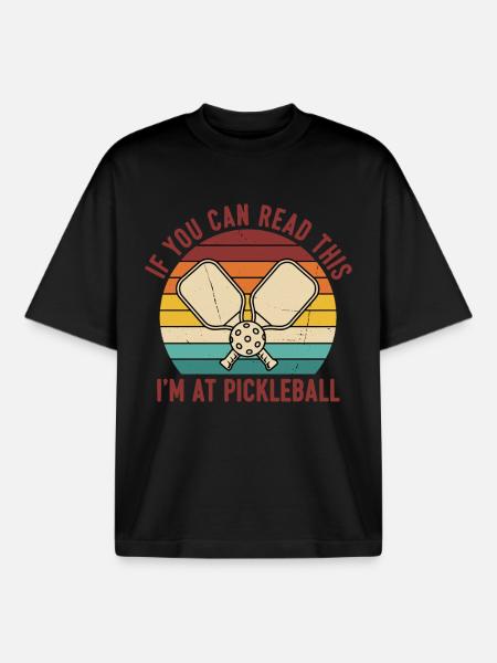 Pickleball sjov spiller Jeg er på Pickleball Court - Stanley/Stella unisex boxy heavyweight T-shirt økologisk - sort