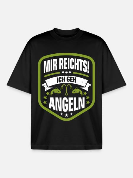 Angeln - Boxy Heavyweight Unisex Organic T-Shirt von Stanley/Stella - Schwarz