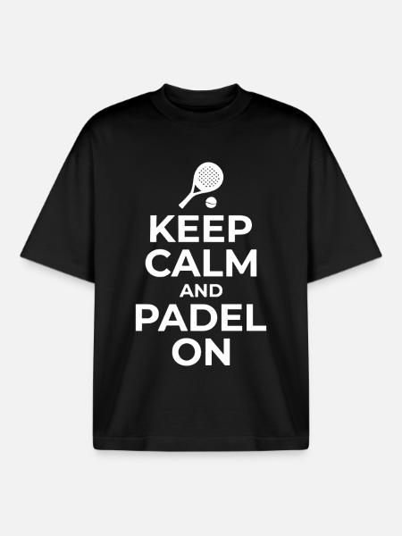 Mantén la calma y practica un estilo de vida deportivo - Camiseta unisex boxy orgánica de Stanley/Stella - negro