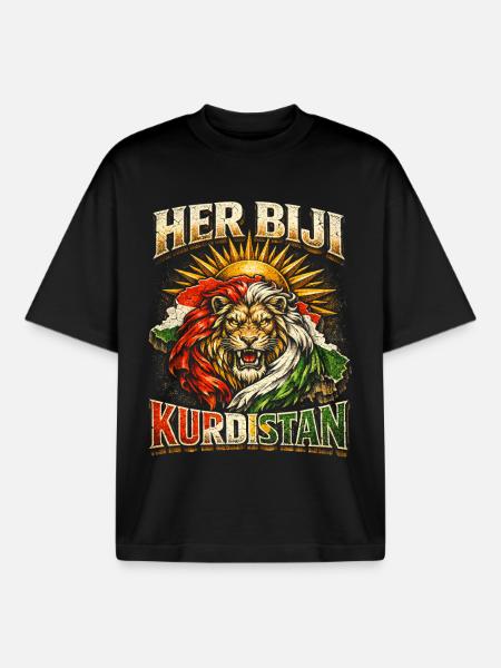 Her Biji Kurdistan Kurde Kurden - Boxy Heavyweight Unisex Organic T-Shirt von Stanley/Stella - Schwarz