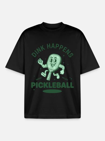 Pickleball Sjov Spiller Pickle Ball-elskere Spiller - Stanley/Stella unisex boxy heavyweight T-shirt økologisk - sort