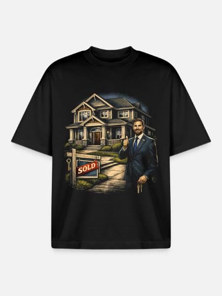 Immobilienmakler Makler - Boxy Heavyweight Unisex Organic T-Shirt von Stanley/Stella - Schwarz