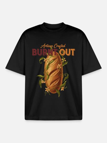 Sauerteigbrot-Backer ausgebrannter Handwerker - Boxy Heavyweight Unisex Organic T-Shirt von Stanley/Stella - Schwarz