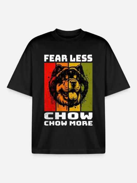 Chow Chow Chowchow - T-shirt unisexe boxy épais biologique Stanley/Stella - noir