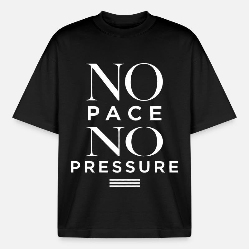Pas de rythme, pas de pression - T-shirt unisexe boxy épais biologique Stanley/Stella - noir