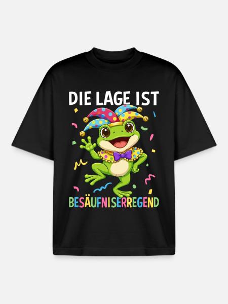 Die Lage Ist Besäufniserregend - Boxy Heavyweight Unisex Organic T-Shirt von Stanley/Stella - Schwarz