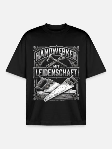 Handwerker Leidenschaft Qualität Tradition - Boxy Heavyweight Unisex Organic T-Shirt von Stanley/Stella - Schwarz