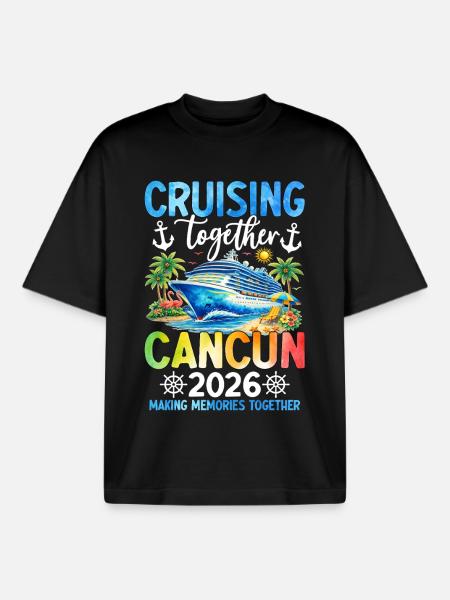 Cruising Together Cancun 2026 - Boxy Heavyweight Unisex Organic T-Shirt by Stanley/Stella - black