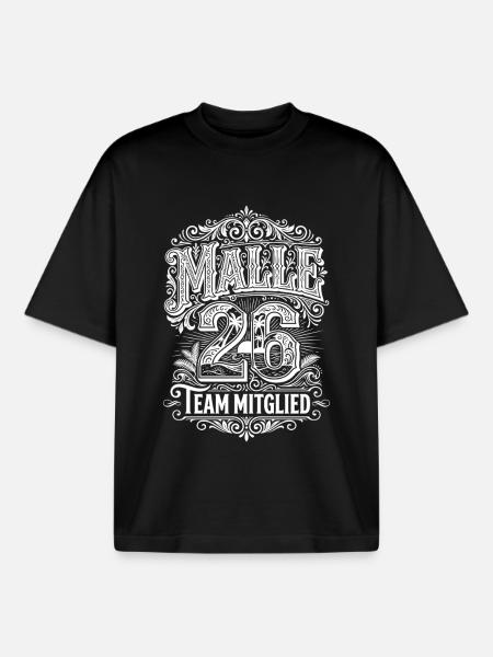 Malle 2026 Jersey Team - Boxy Heavyweight Unisex Organic T-Shirt by Stanley/Stella - black