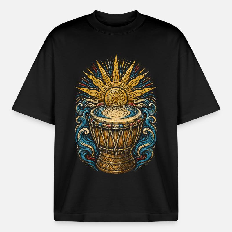 Belize Belizean Root - Boxy Heavyweight Unisex Organic T-Shirt by Stanley/Stella - black