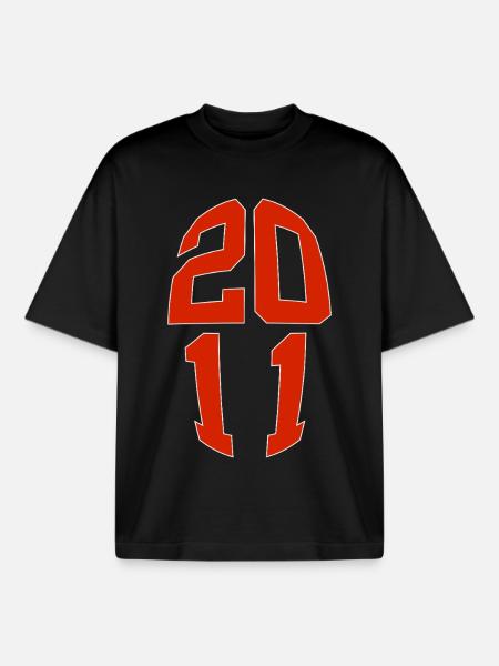 15 YEARS OLD 2011 15TH BIRTHDAY - Boxy Heavyweight Unisex Organic T-Shirt by Stanley/Stella - black