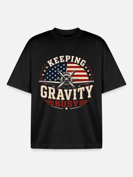 Aircraft Maintenance Engineering & Repair - Boxy Heavyweight Unisex Organic T-Shirt by Stanley/Stella - black