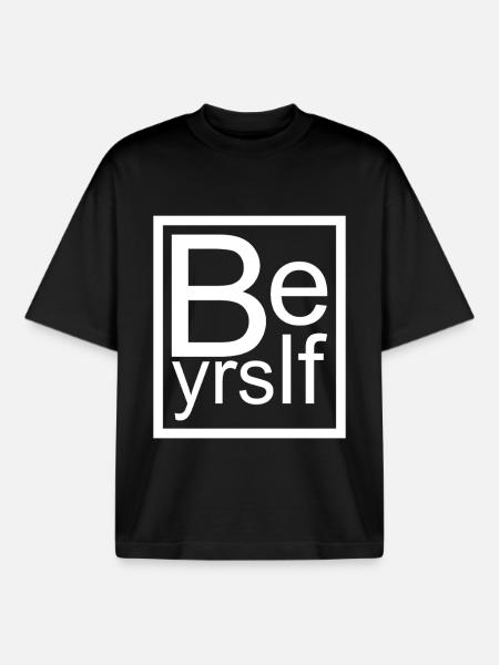 Soyez vous-même - T-shirt unisexe boxy épais biologique Stanley/Stella - noir