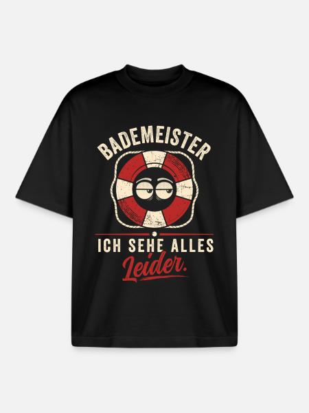 Ich sehe alles. Leider. - Boxy Heavyweight Unisex Organic T-Shirt von Stanley/Stella - Schwarz